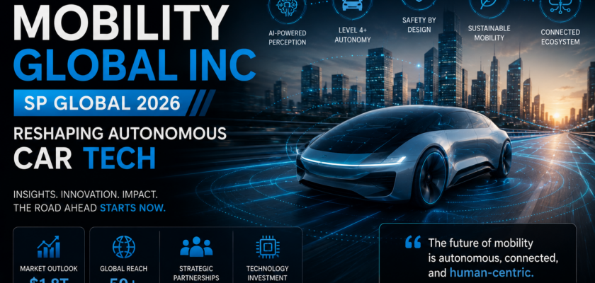 A corporate boardroom interface displaying real-time vehicle telemetry analytics under the newly minted 'Mobility Global Inc' branding.